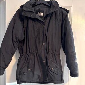 The North Face I Vintage Women's Black Hooded Goose Down Parka Ski Coat Jacket